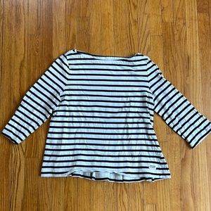 Kate Spade 3/4 sleeve Breton stripe shirt
